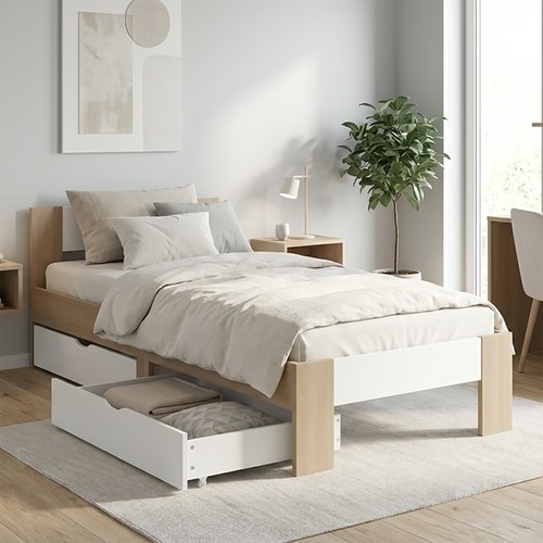 Holzbett 90x200 einzelbett mit - einzelbett,