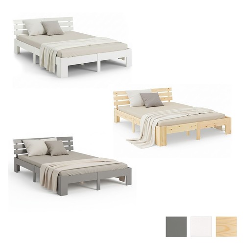 Massivholzbett aus kiefer mit - massivholzbett,