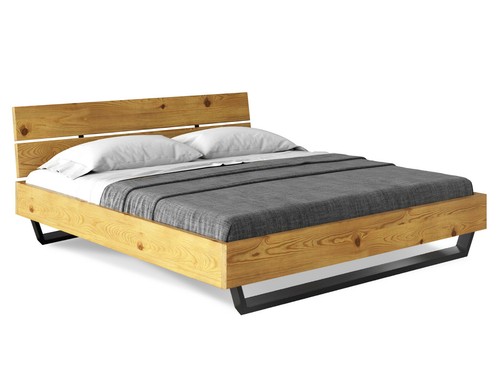 Kufenbett massivholzbett bett - kufenbett,