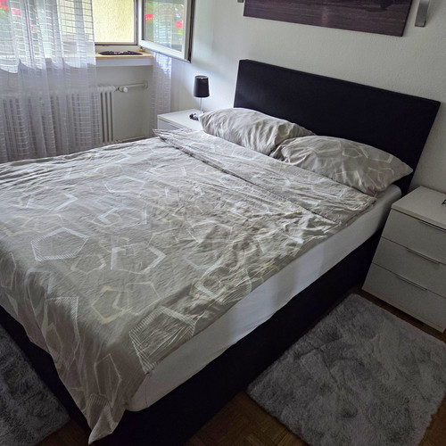 Schwarzes boxspringbett - schwarzes,