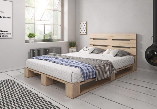 Palettenbett aus holz holzbett - holz,