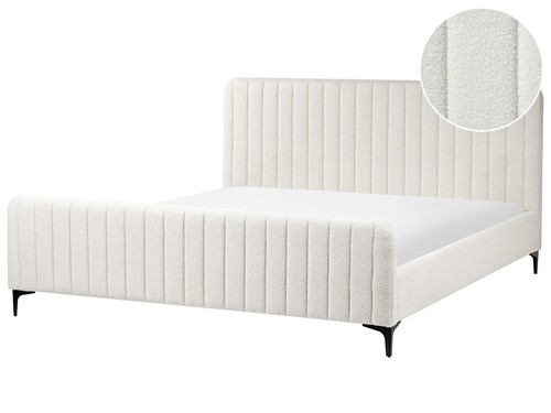 Elegantes polsterbett bouclé - polsterbett,