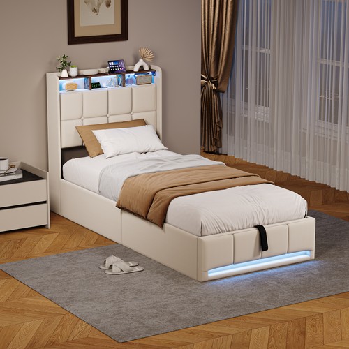 Boxspringbett 90x200 mit led - boxspringbett,