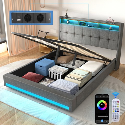 Doppelbett mit polsterbezug - mit,