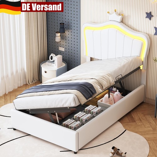 Polsterbett 90x200 mit led - 90x200,