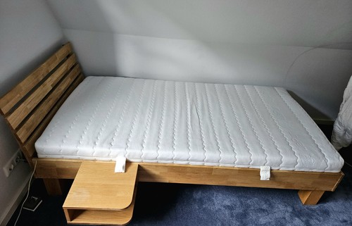 Holz bett eiche 100x200 - holz-bett,